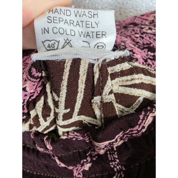 Patchwork Maxi Skirt Free Size Y2K Handmade Elastic Waist - Picture 4 of 5